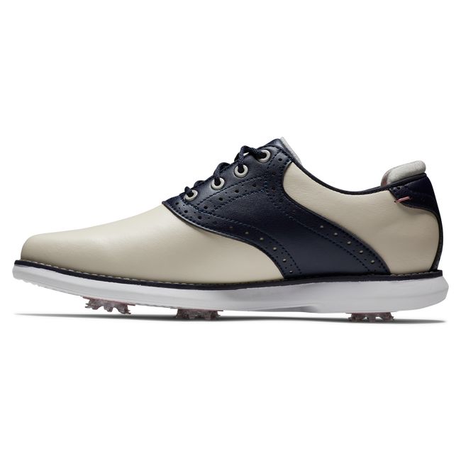 Scarpe Golf Chiodate Footjoy Traditions Donna Crema Blu Marino | LBOIQCK-64