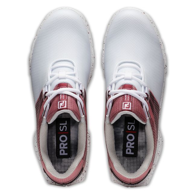 Scarpe Golf Senza Chiodate Footjoy Pro|SL Sportive Donna Bianche Bordeaux | ZXWDKBN-84