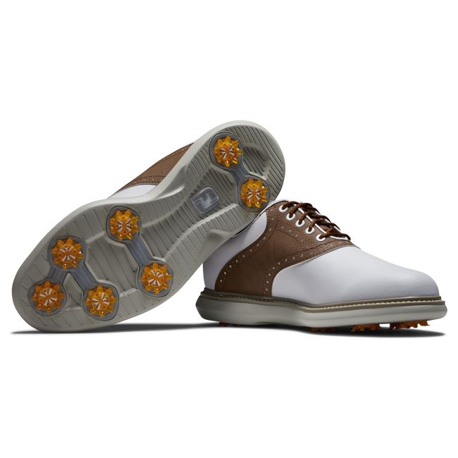 Scarpe da Golf Footjoy Traditionally Uomo Bianche Marroni | AYCXLDP-48