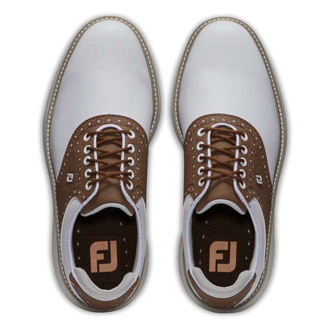 Scarpe da Golf Footjoy Traditionally Uomo Bianche Marroni | AYCXLDP-48