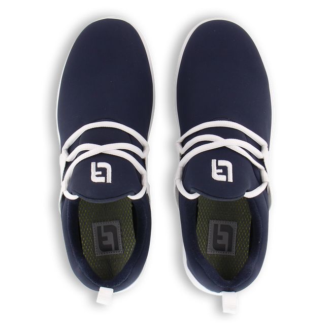 Slip On Footjoy Fj Leisure Donna Blu Marino Bianche | QNBWMGI-35